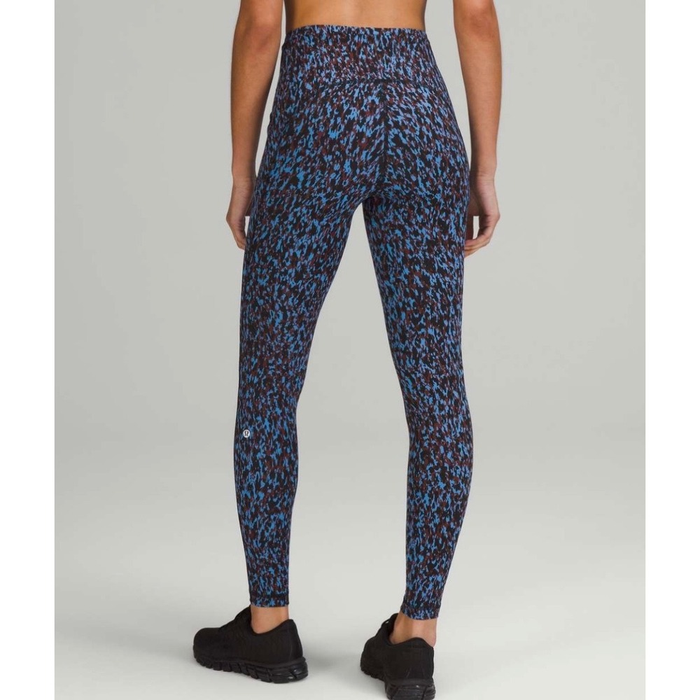 Lululemon Swift Speed High-Rise Legging 28" Leopard Camo Blue Nile Multi Size 6